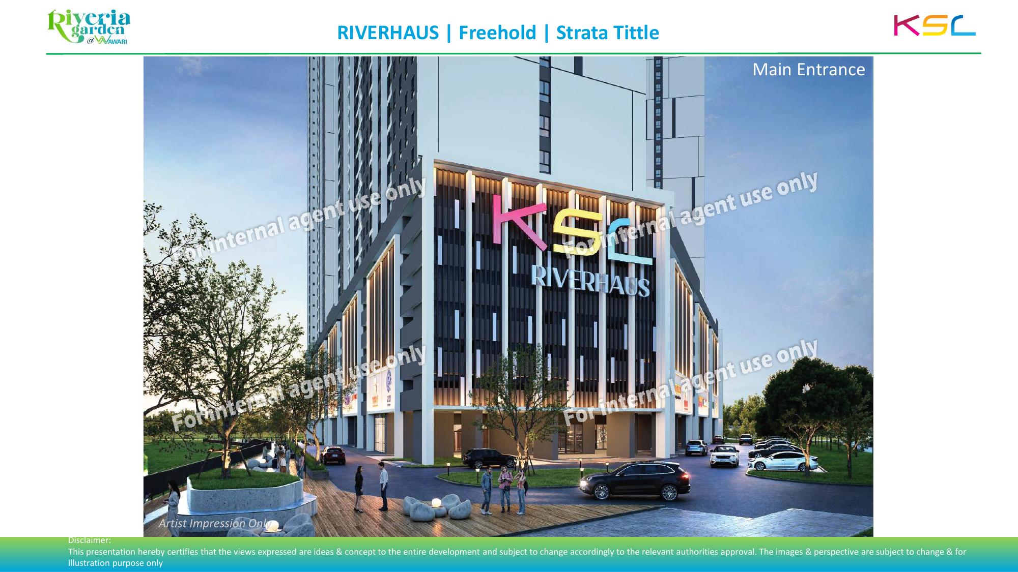 RIVERHAUS development rendering from the official sales kit